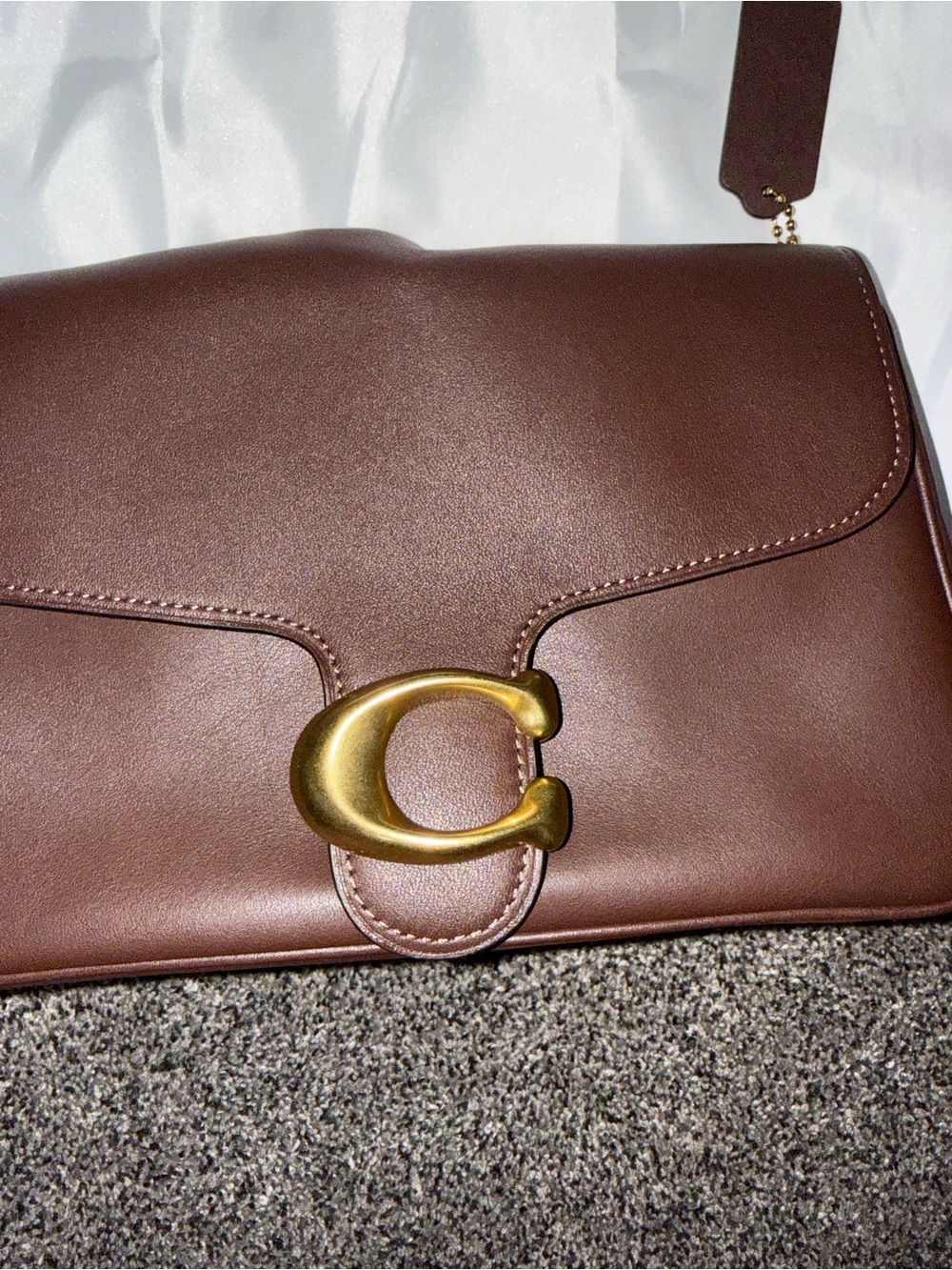 Coach Soft Tabby Shoulder Bag Brass/Maple - Picture 2 of 11